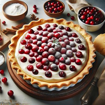 Image of Sour Cream Cranberry Pie