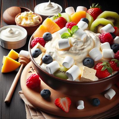Image of Sour Cream Cream Cheese Marshmallow Fruit Dip
