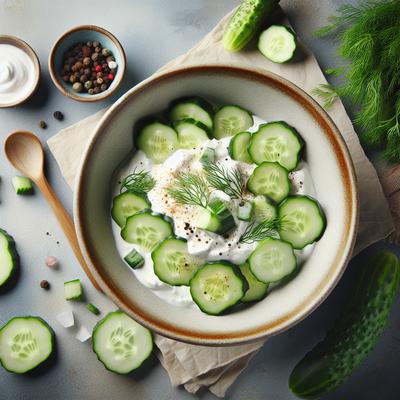Image of Sour Cream Cucumber Salad