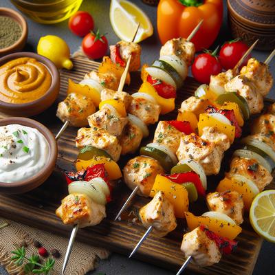 Image of Sour Cream Dijon Marinated Chicken Kabobs