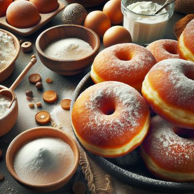 Image of Sour Cream Oven Doughnuts