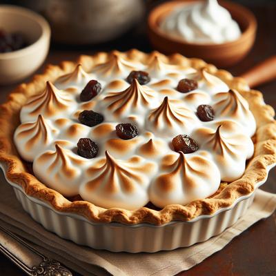 Image of Sour Cream Raisin Pie with Meringue Topping