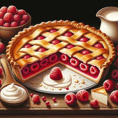 Image of Sour Cream Raspberry Pie