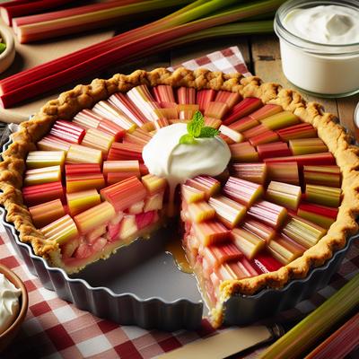 Image of Sour Cream Rhubarb Pie