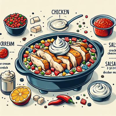 Image of Sour Cream Salsa Chicken for Crock Pot