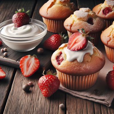 Image of Sour Cream Strawberry Muffins