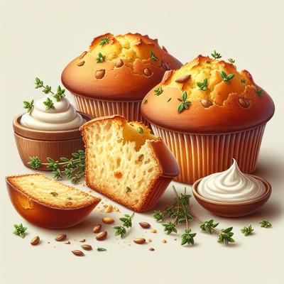 Image of Sour Cream Thyme Muffins