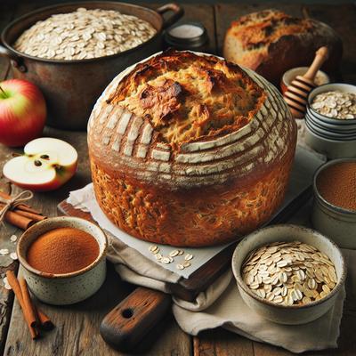 Image of Sourdough Apple Oatmeal Spice Bread