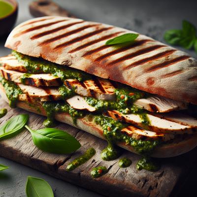 Image of Sourdough Chicken Pesto Panini
