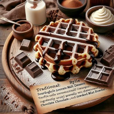 Image of Sourdough Chocolate Malt Dessert Waffles
