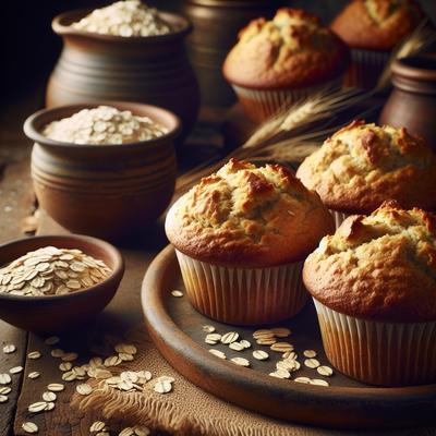 Image of Sourdough Oatmeal Muffins