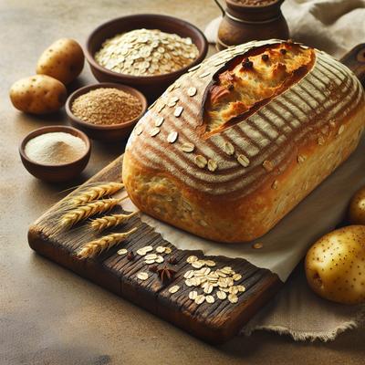 Image of Sourdough Oatmeal Potato Bread