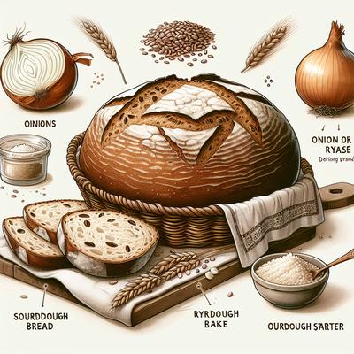 Image of Sourdough Onion Rye Bread