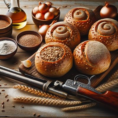 Image of Sourdough Rye and Onion Rolls Pistolet Style