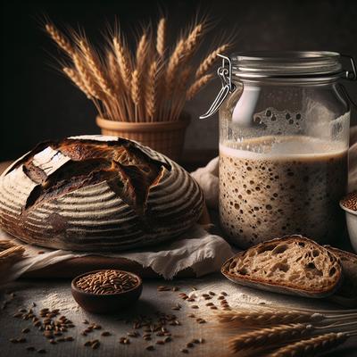 Image of Sourdough Starter and Sourdough Rye Bread