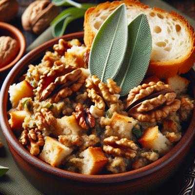 Image of Sourdough Stuffing with Walnuts and Sage