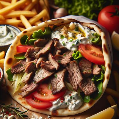 Image of South Aussie Lamb Yiros or Gyros Souvlaki Kebabs Doner Kabab