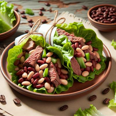 Image of South Beach Diet Beef and Bean Lettuce Wraps