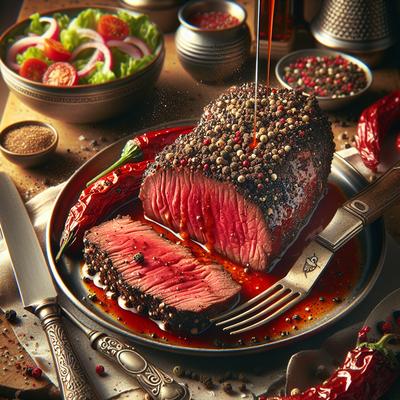 Image of South Beach Diet Pepper Crusted Tenderloin of Beef