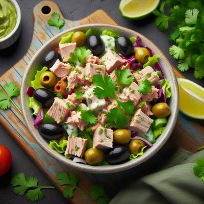 Image of South Beach Style Tuna Salad with Low Fat Cilantro Mayo