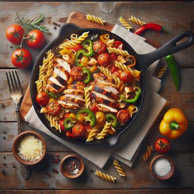 Image of South of the Border Chicken and Pasta Skillet