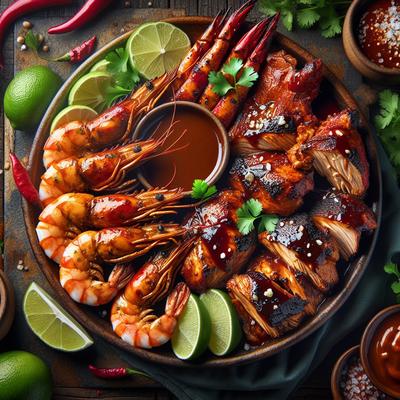 Image of South Texas Barbecued Chicken Shrimp