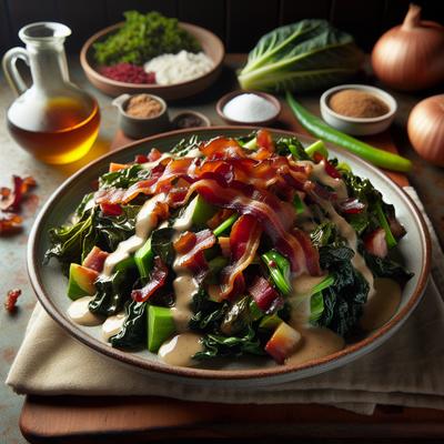 Image of Southern Greens with Hot Bacon Vinaigrette