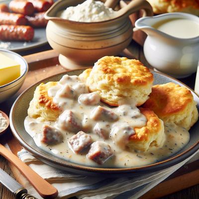 Image of Southern Homemade Bisquits and Gravy