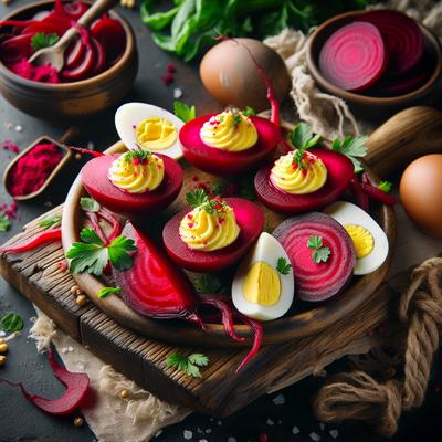 Image of Southern Style Beet Pickled Deviled Eggs