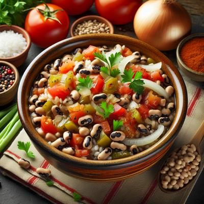 Image of Southern Style Black Eyed Peas Rice