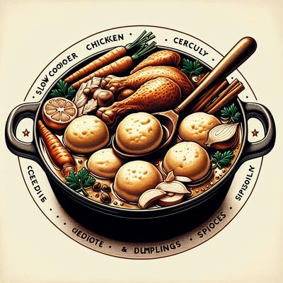 Image of Southern Style Slow Cooker Chicken and Dumplings