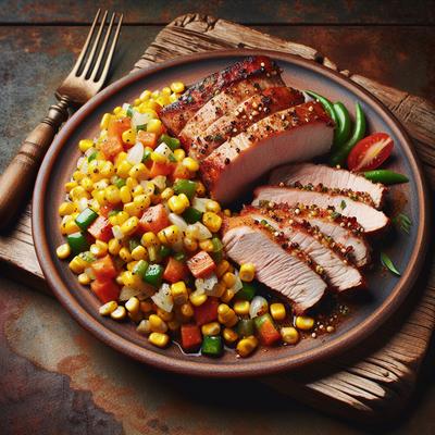 Image of Southerwestern Pork Tenderloin with Corn Salad