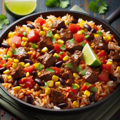 Image of Southwest Beef Rice Skillet