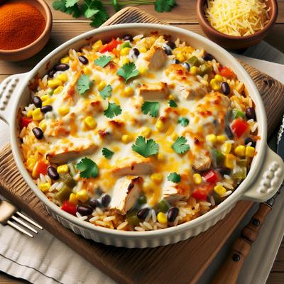 Image of Southwest Cheesy Chicken and Rice Casserole