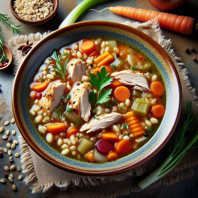 Image of Southwest Chicken Barley Soup