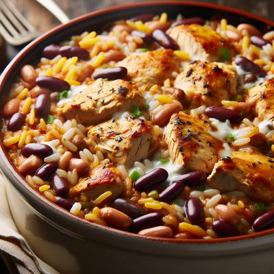 Image of Southwest Chicken Bean and Rice Casserole