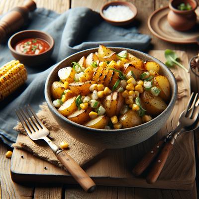 Image of Southwest Potato Salad with Grilled Corn