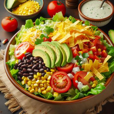 Image of Southwest Salad with Cilantro Ranch Dressing