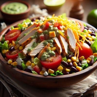 Image of Southwest Salad with Fresh Lime Cilantro Dressing