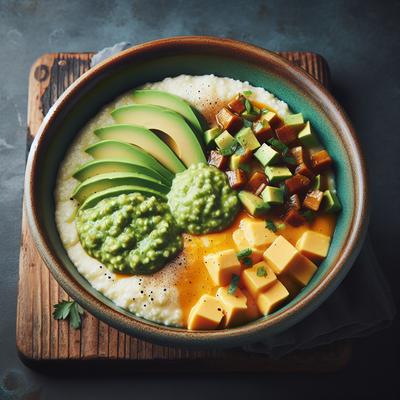 Image of Southwestern Cheese Grits Breakfast Bowl with Avocado Salsa