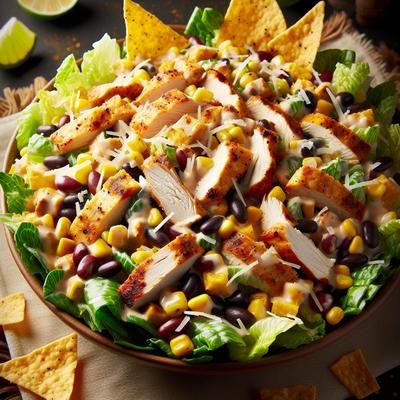 Image of Southwestern Chicken Caesar Salad with Chipotle Dressing
