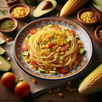 Image of Southwestern Corn Spaghetti Style Pasta
