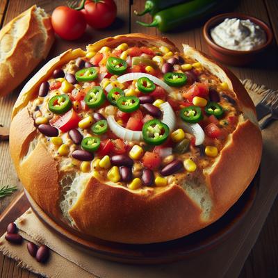 Image of Southwestern Dip in a Bread Bowl