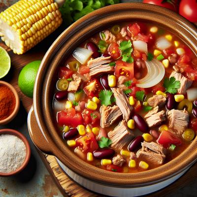 Image of Southwestern Pork Soup for Crock Pot