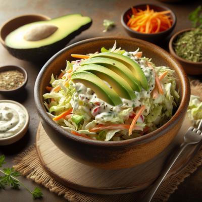 Image of Southwestern Ranch Dressing Cole Slaw with Avocado