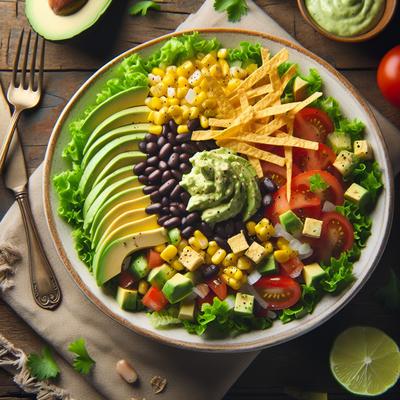 Image of Southwestern Salad with Avocado Lime Dressing