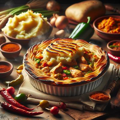 Image of Southwestern Shepherds Pie with Chicken and Chili Mashed Potato