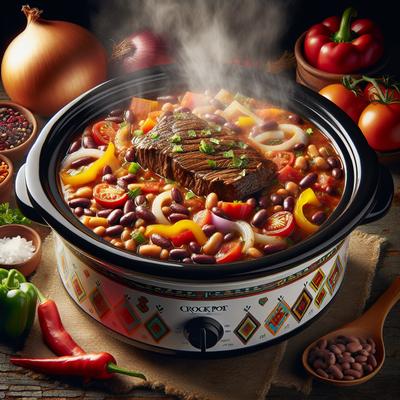 Image of Southwestern Steak and Beans Crock Pot