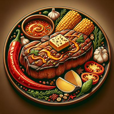 Image of Southwestern Style London Broil with Chili Butter