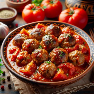 Image of Soutzoukakia Greek Meatballs in Tomato Sauce